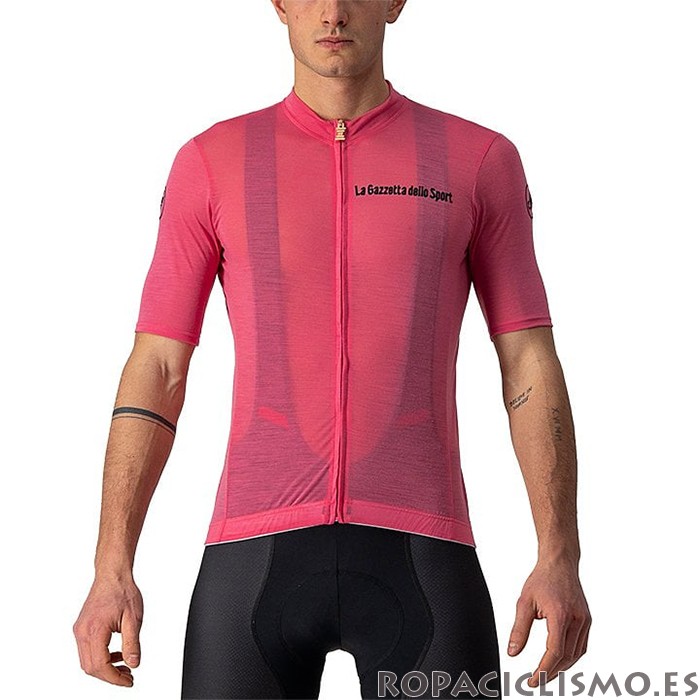 2021 Maillot Giro d'Italia Tirantes Mangas Cortas Rosa